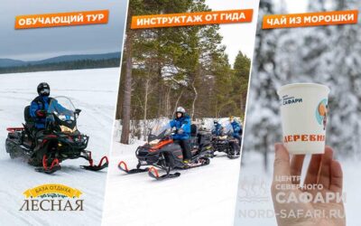 «Знакомство со снегоходом» — легкий, до 2 часов, до 10 км. БО «Лесная»