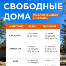 Июль на природе — это к нам на базу отдыха «Лесная»!